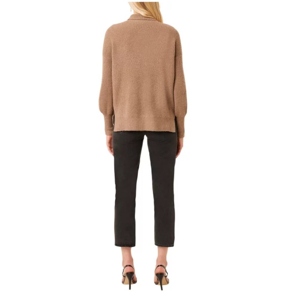 NEW French Connection Size Large Sweater ORLA FLOSSY Mocha Brown Pullover‎
